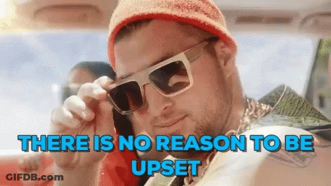 A Man Wearing Sunglasses Is Talking On A Cell Phone In A Car . GIF