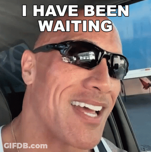 A Man Wearing Sunglasses Says " I Have Been Waiting " While Sitting In A Car GIF
