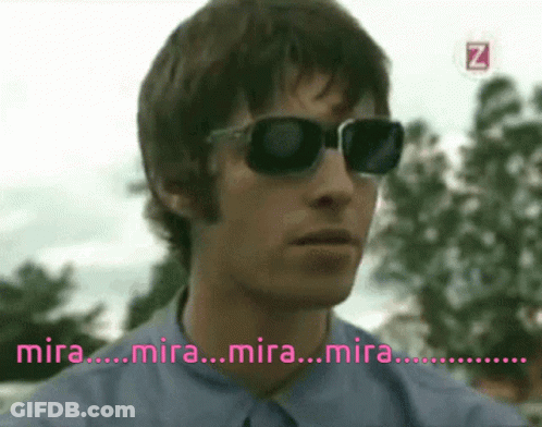 A Man Wearing Sunglasses Says Mira Mira Mira Mira Mira Mira GIF