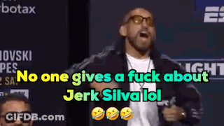A Man Wearing Sunglasses Says No One Gives A Fuck About Jerk Silva GIF