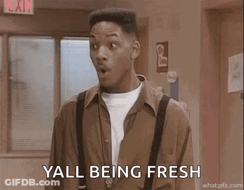 A Man Wearing Suspenders And A Brown Shirt Is Standing In A Hallway . GIF