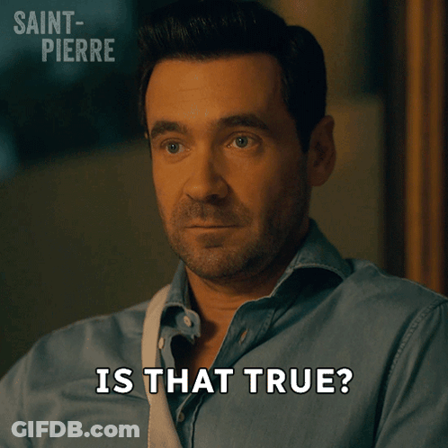 A Man With A Bandage On His Arm Says Is That True GIF