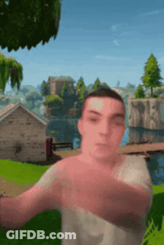 A Man With A Bandage On His Forehead Is Standing In A Field With His Arms Outstretched GIF