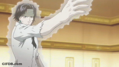 A Man With A Bandage On His Forehead Is Standing In A Room With His Arm Outstretched GIF
