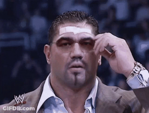 A Man With A Bandage On His Forehead Is Wearing Sunglasses GIF