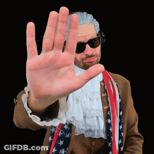 A Man With A Bandage On His Head Is Making A Stop Gesture GIF