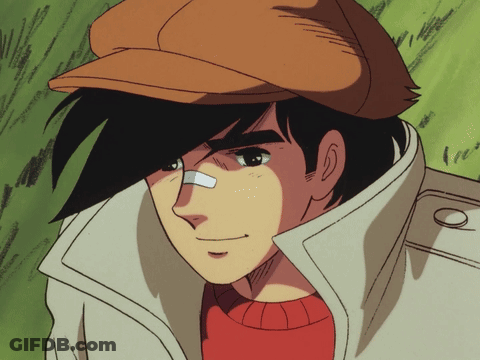 Man With Bandage And Brown Hat GIF