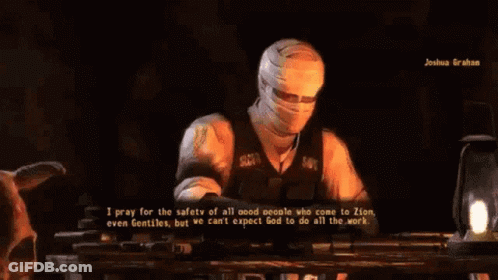 A Man With A Bandaged Head Is Giving A Middle Finger . GIF