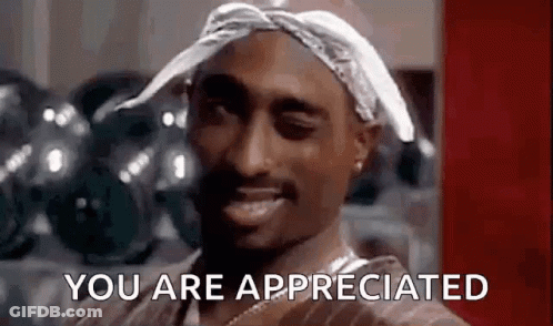 A Man With A Bandana On His Head Is Smiling And Saying `` You Are Appreciated '' In A Gym . GIF