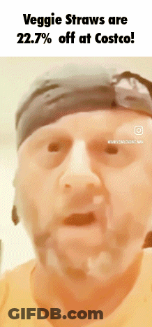A Man With A Bandana On His Head Is Talking About Veggie Straws GIF