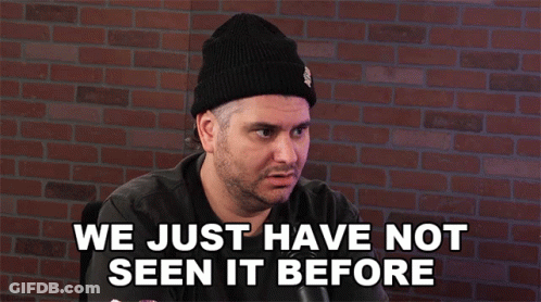 A Man With A Beanie On Says We Just Have Not Seen It Before GIF