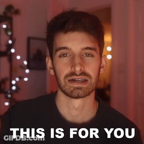 A Man With A Beard And A Black Shirt Says This Is For You GIF