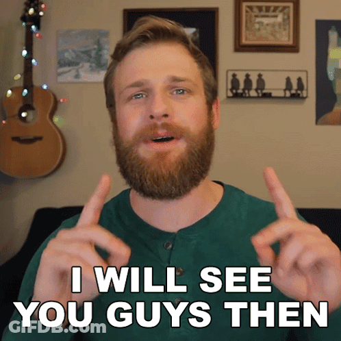 A Man With A Beard And A Green Shirt Says I Will See You Guys Then GIF
