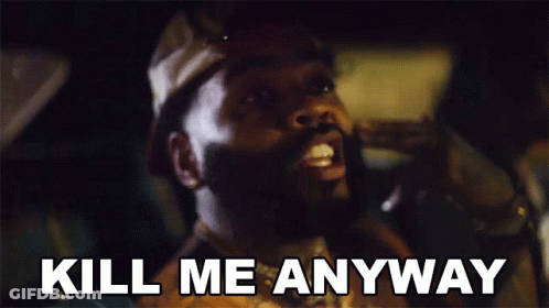 A Man With A Beard And A Hat Says Kill Me Anyway GIF