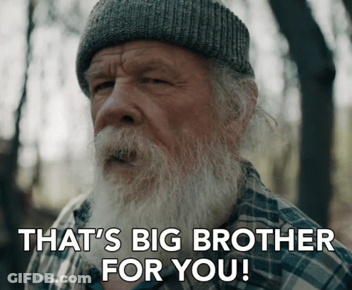 Man With Beard And Hat Says That's Big Brother GIF