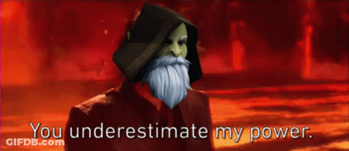 A Man With A Beard And A Hat Says You Underestimate My Power . GIF