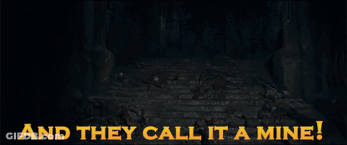 A Man With A Beard And A Helmet Says " And They Call It A Mine " GIF