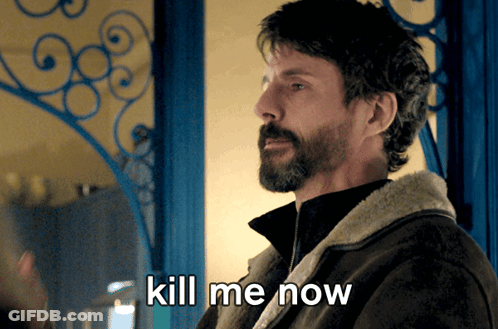 A Man With A Beard And A Jacket Says Kill Me Now GIF