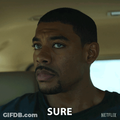 Man With Beard And Netflix Logo Shirt GIF