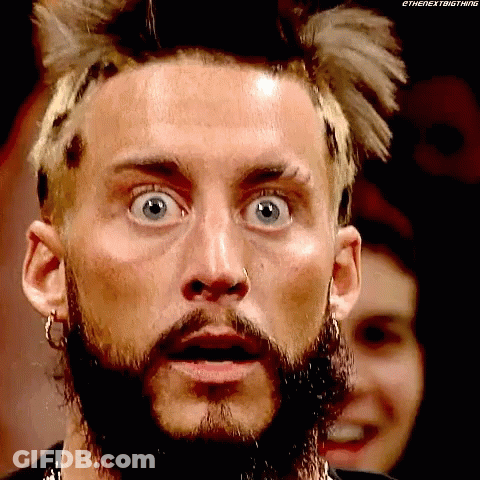 A Man With A Beard And A Nose Ring Is Making A Funny Face . GIF