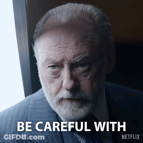 Bearded Man In Suit Says Be Careful With GIF