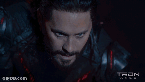 Man With Beard And Tron Ares Poster GIF
