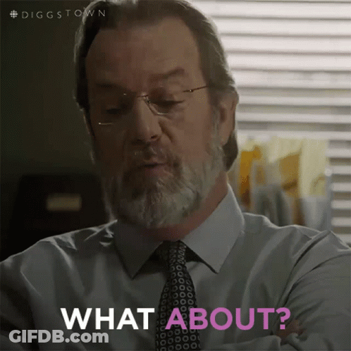 A Man With A Beard And Glasses Is Asking What About GIF