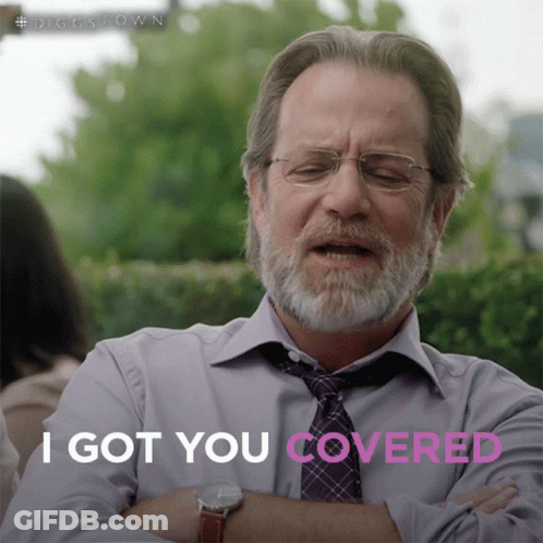 A Man With A Beard And Glasses Says I Got You Covered GIF