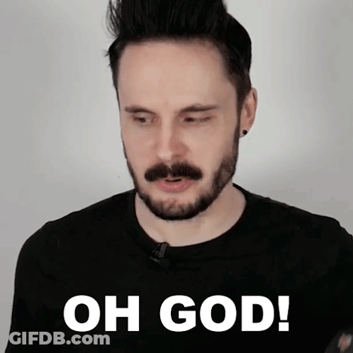 Man With Beard Making Funny Face Oh God GIF