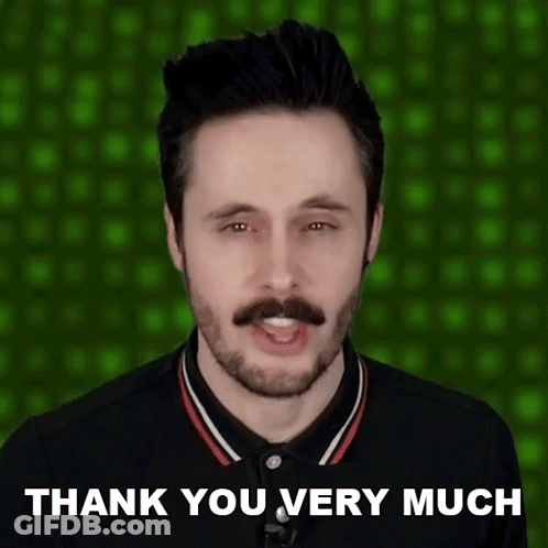 Man With Beard Saying Thank You Very Much GIF