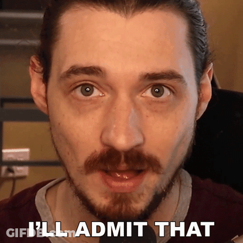 Man With Beard And Mustache Saying I Admit That GIF