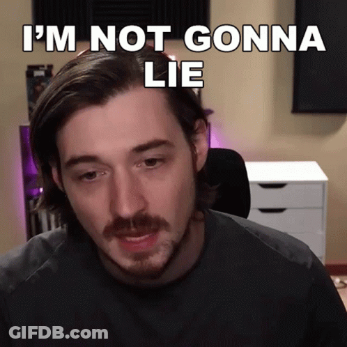 Man With Beard Saying I'm Not Gonna Lie GIF