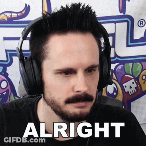 Man With Beard And Headphones Saying All Right GIF