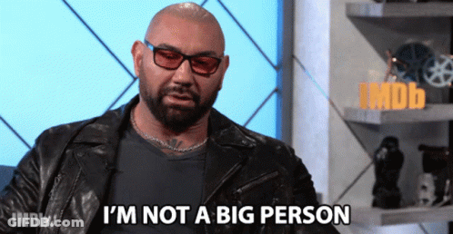 A Man With A Beard And Sunglasses Says I 'M Not A Big Person GIF