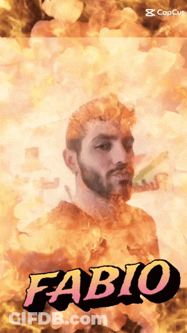 A Man With A Beard And The Name Fabio GIF