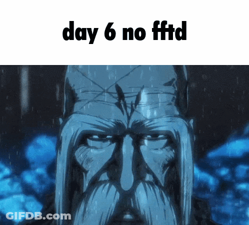 A Man With A Beard And The Words Day 6 No Fftd Above Him GIF