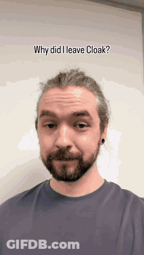 A Man With A Beard Asks Why Did He Leave Cloak GIF