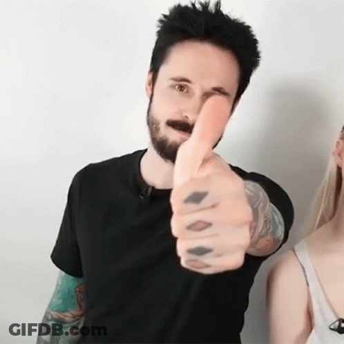 Man With Beard Giving Thumbs Up GIF