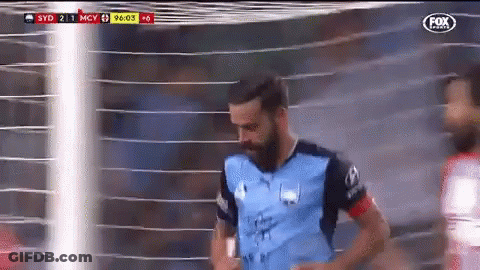 A Man With A Beard In A Soccer Game With Fox Sports On The Bottom GIF