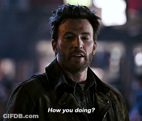A Man With A Beard Is Asking How He Is Doing GIF