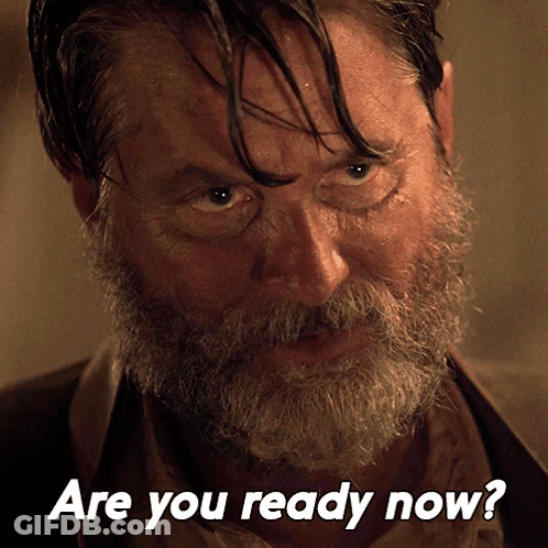 A Man With A Beard Is Asking If He Is Ready GIF