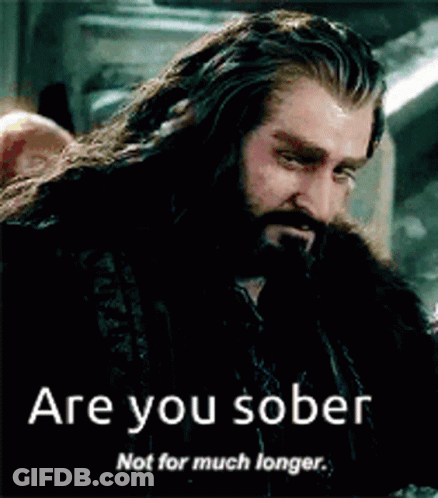 A Man With A Beard Is Asking If He Is Sober GIF