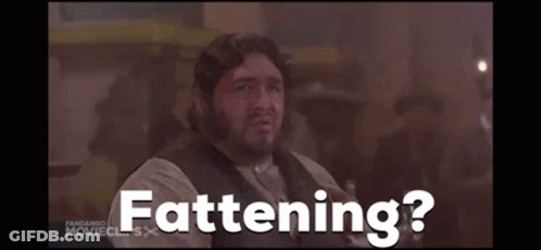 A Man With A Beard Is Asking The Question Fattening ? GIF