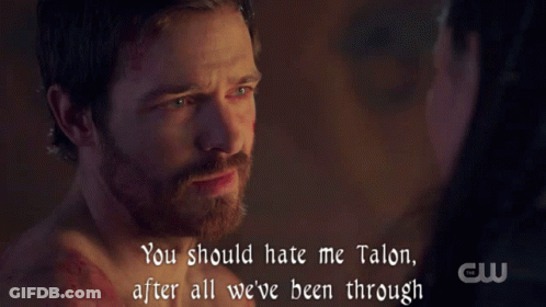 A Man With A Beard Is Being Comforted By A Woman Who Says You Should Hate Me Talon After All We Have Been Through GIF