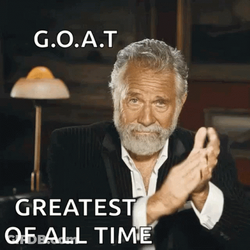 Man With Beard Clapping With Goat Greatest Of All Time GIF