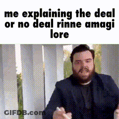 A Man With A Beard Is Explaining The Deal Or No Deal Rinne Amagi Lore . GIF