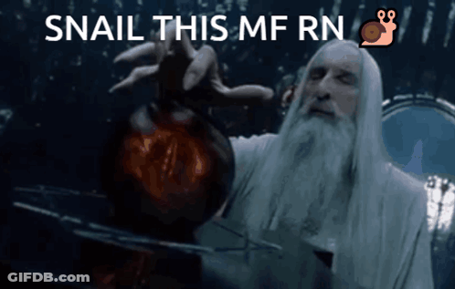 A Man With A Beard Is Holding A Bottle And The Words Snail This Mf Rn Are Above Him GIF