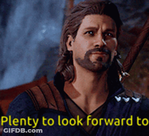 Bearded Man With Sword Plenty To Look Forward To GIF