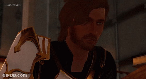 A Man With A Beard Is In A Video Game With The Name Illusive Soul At The Bottom GIF