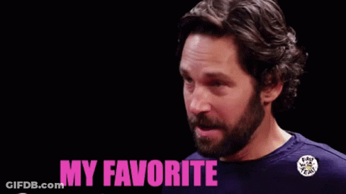 A Man With A Beard Is Making A Fist And The Words My Favorite Are Above Him . GIF